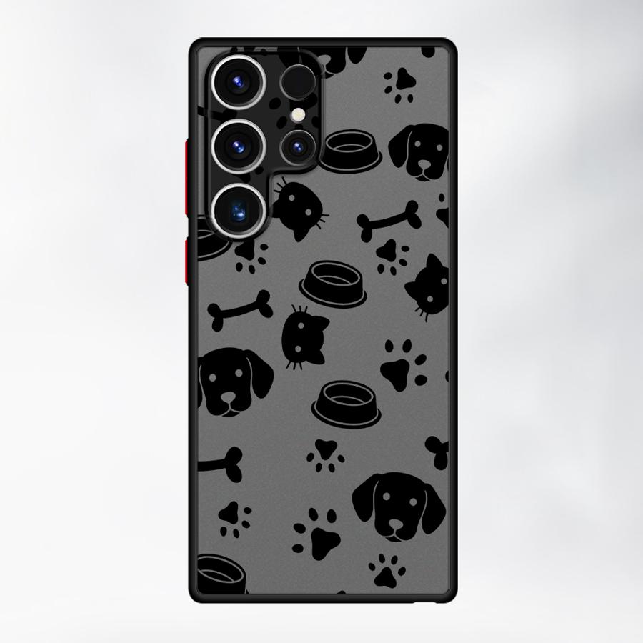 

Cat Dog Paw Print Funda Back Phone Cover Case for Samsung Galaxy S20 FE Note 20 Ultra 10+ S22 S23 FE S24 Plus S26 S25 Ultra S21 Galaxy S22 5G