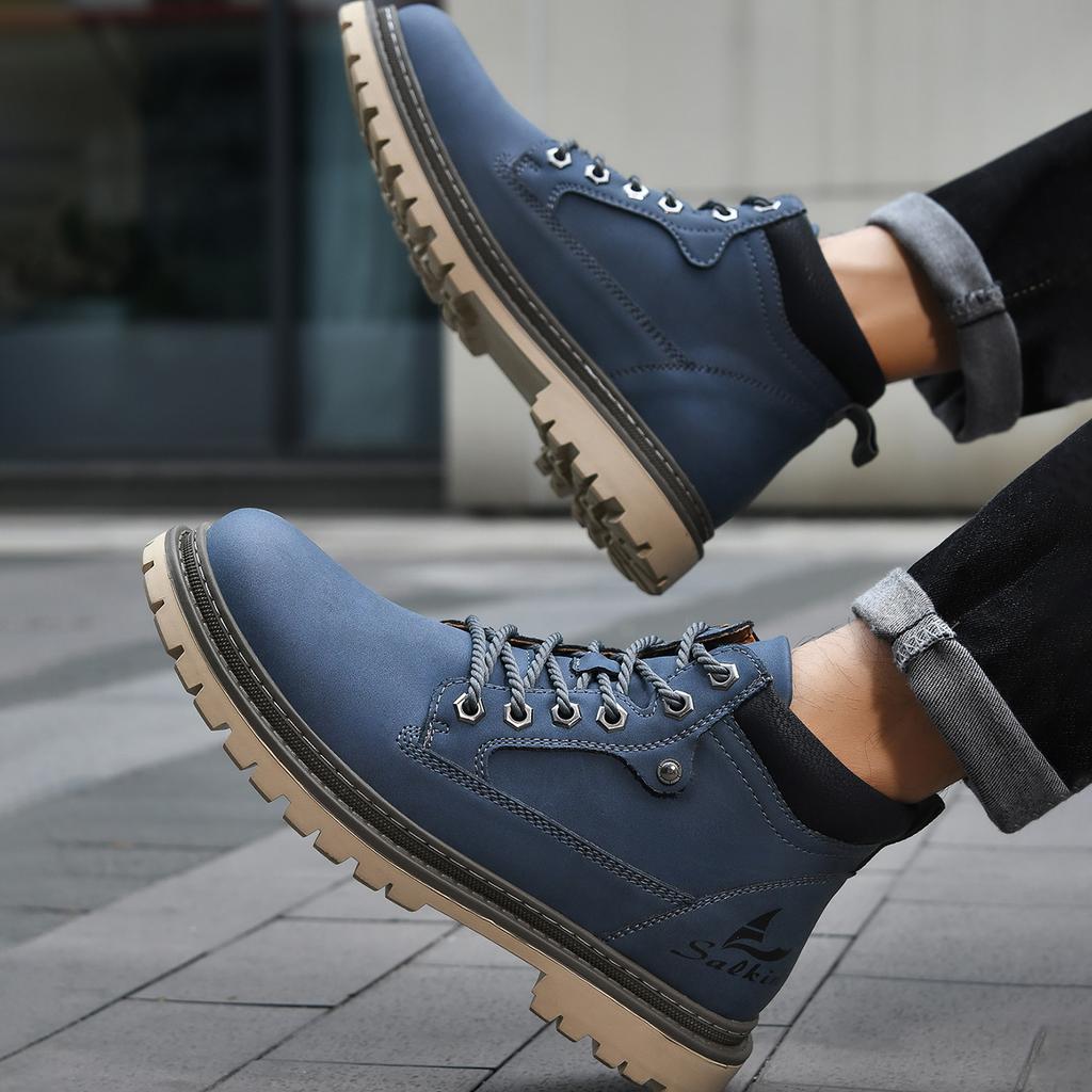 Klassische handgefertigte Leder Herrenstiefel Arbeitsstiefel Outdoor Wanderschuhe Sneaker Hombres Botas Winter High Top Schuhe Anti-Rutsch