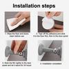 Stainless Steel Magnetic Doorstop Non-Punch Wind-Proof Door Stopper Wall Mounted Floor Mounted Door Holder Door Hardware