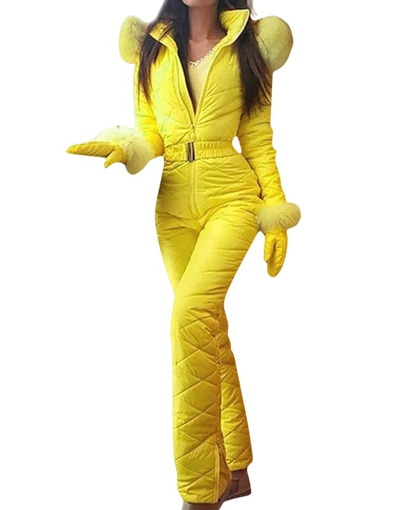 Winter Outdoor Sports Jumpsuit Slim Fit Waterproof Snowboard Suit Insulated for Women