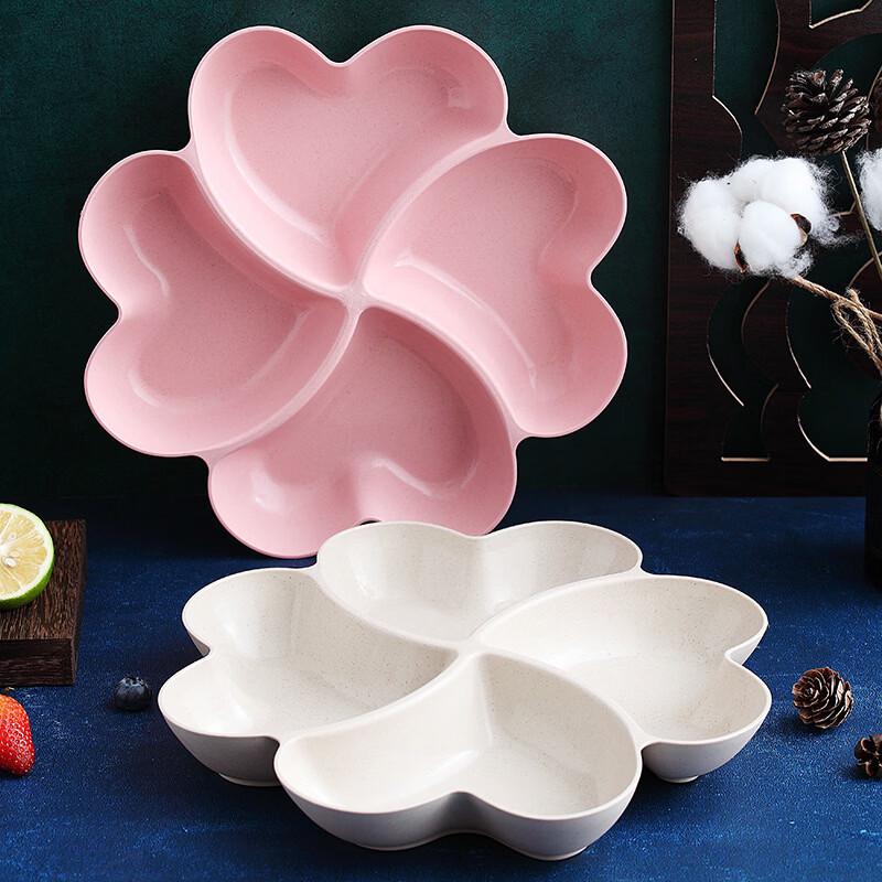 UOSUUOSU Clover Divided Snack Serving Tray Set