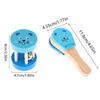 Castañuelas de Madera de Dibujos Animados para Niños Sonajas de Cinco Tachuelas Campanas Sonoras Clapper de Mango Instrumentos Musicales Juguetes Juguetes Educativos Para Niños