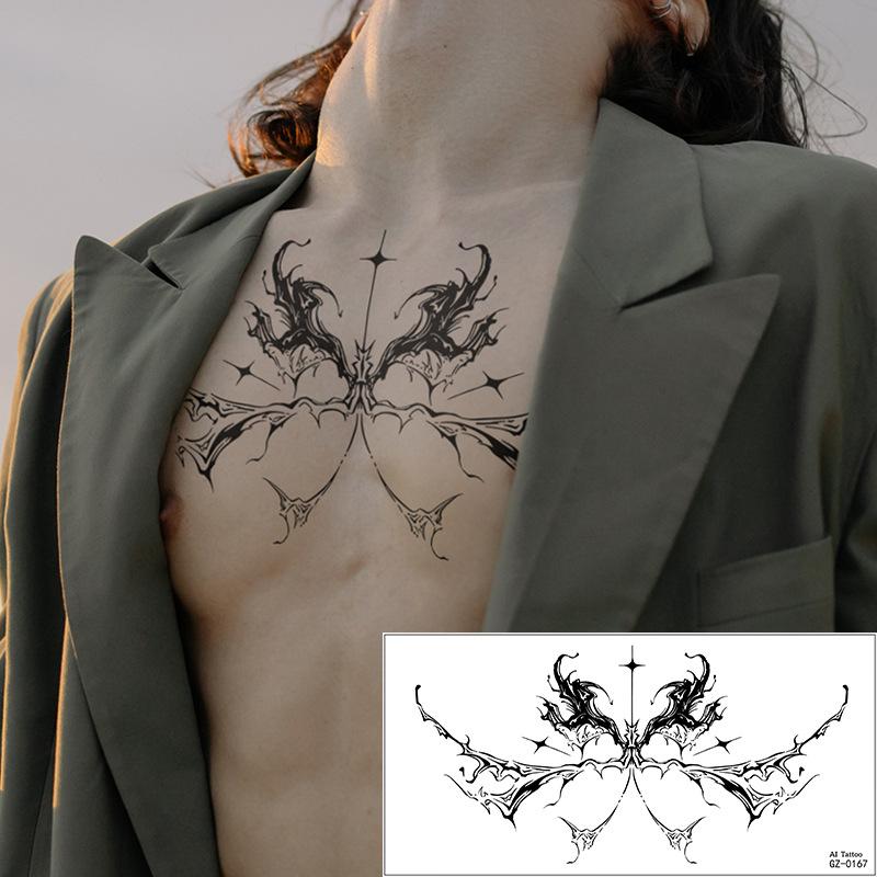 Juice Herbal Tattoo Sticker Waterproof Angel Wings Temporary Tattoo Sticker Tattoo