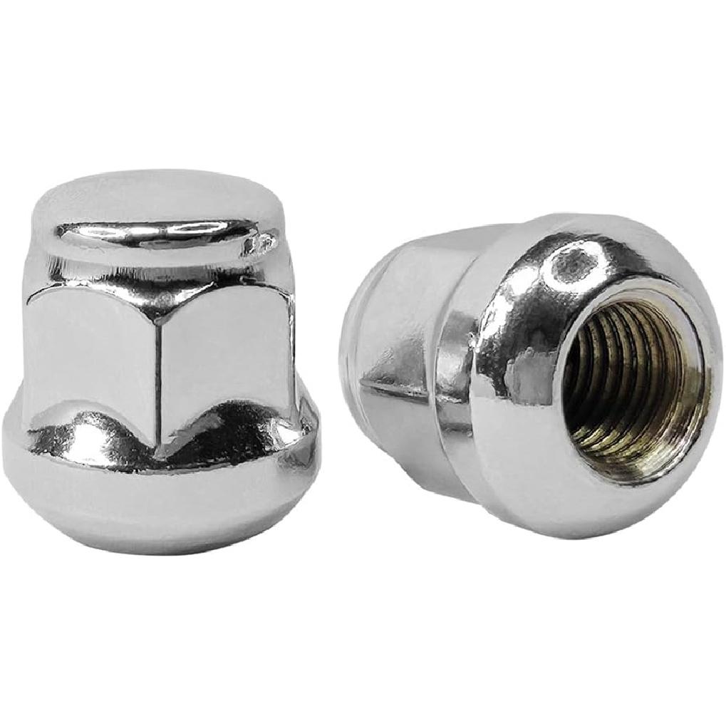 M12X1.5 Chrome Wheel Lug Stud Nut Set Compatible With Honda Accord Civic City CR-V Fit HR-V Ight Element Prelude S2000 Acura Legend Integra MDX ILX