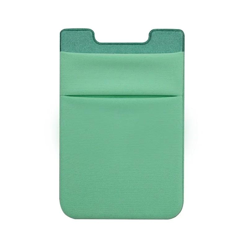 1pcs Thin Women Men Cell Phone ID Credit Card Holder Silicone Case Pouch Back Sticker Slim Wallet Case Card Holder