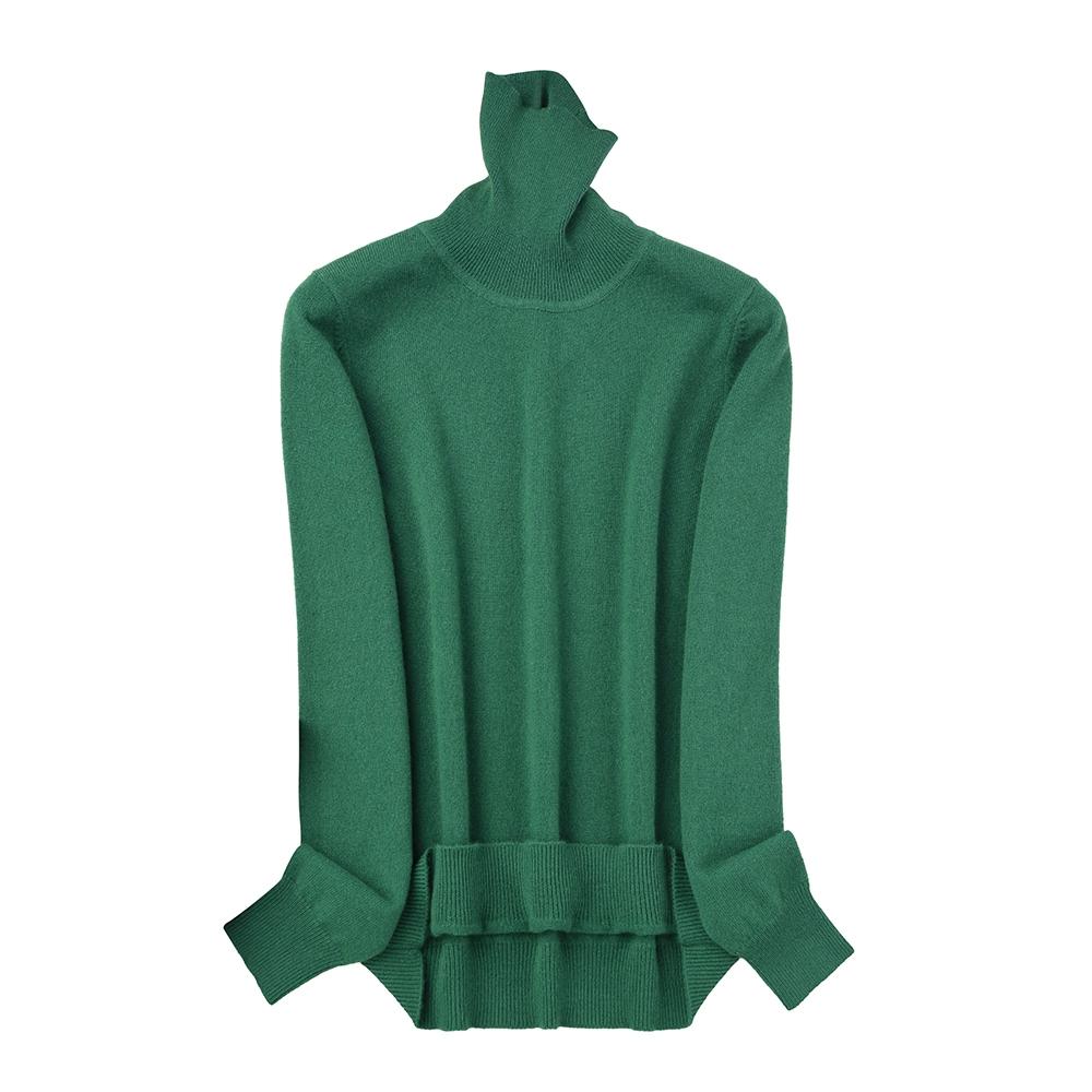 Dámský rolák kašmírový svetr Módní teplý svetr jednobarevný top