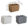 Practical Nordic Style Woven Basket Hand-woven Rectangular Cotton Rope Basket Multi-functional Storage Basket Desktop Storage