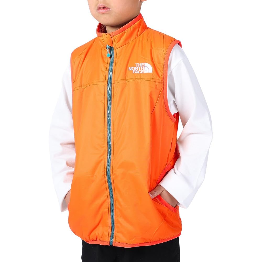 

Детский жилет The North Face Reversible Cozy, размер 130, унисекс, водоотталкивающий, ветрозащитный, теплый, для холодной погоды, мандариновый,