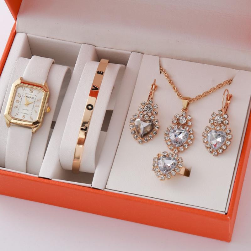 Watch Bracelet Set Ladies Watch Fashion Women'S Watch Gifts Versatile Quartz Watch