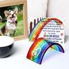Huray Rayho Rainbow Bridge Fused Glass 3D Colorful Bridge with Sympathy Card Memorial Gift for Dog Cat Guinea Pig Lover Pet Lost Present Sorry Gift