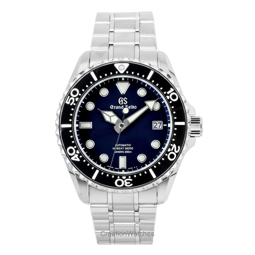 

Grand Seiko Sport Hi-Beat Нержавеющая сталь Темно-синий циферблат Автоматические часы для дайвинга SBGH289G 200M Мужские часы темно-синий