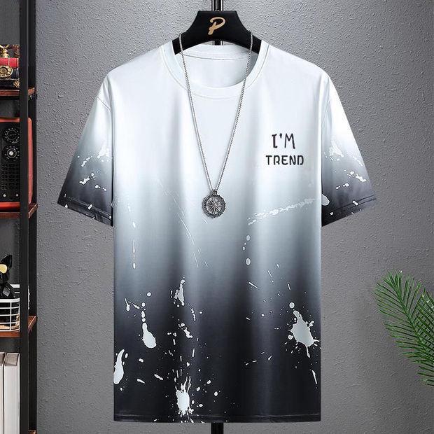 Men's Ice Silk Quick-Dry Summer T-Shirt & Shorts Set - Cool, Loose, Trendy, Casual Sportswear