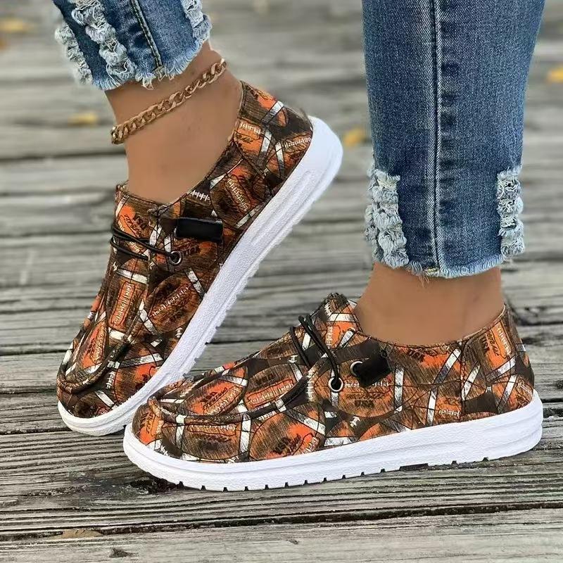 Plus Size Winter 2025 New Santa Claus Thickened Cotton Shoes Women's Fleece Casual Women's Flat Cotton Shoes