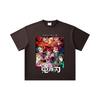 260 GSM Double Yarn 32 Count 100% Cotton Demon Slayer V26 Print Unisex Heavy Cotton T Shirt