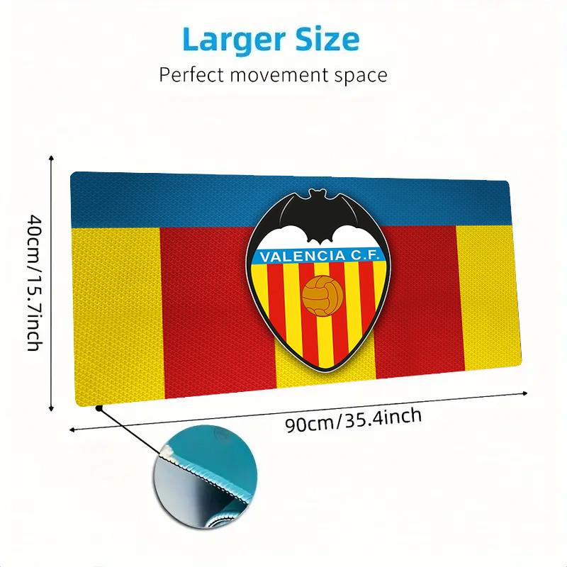 Valencia Club de Fútbol Print Cushion Non-slip Laptop Tablet Big Mousepad XXL Mat Mini PC Playmat With Lock edge