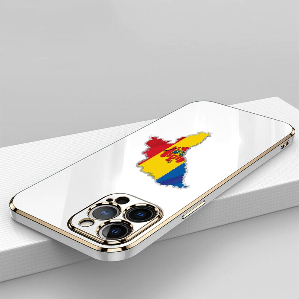N91 Flaga Mołdawii art Galwanizowana Krawędź Miękkie Etui TPU na Telefon dla Xiaomi 14 Poco M5s X5 F6 Redmi 13C 12C 8 Note 12 10 11 13 Pro Plus Wstrząsoodporne Etui