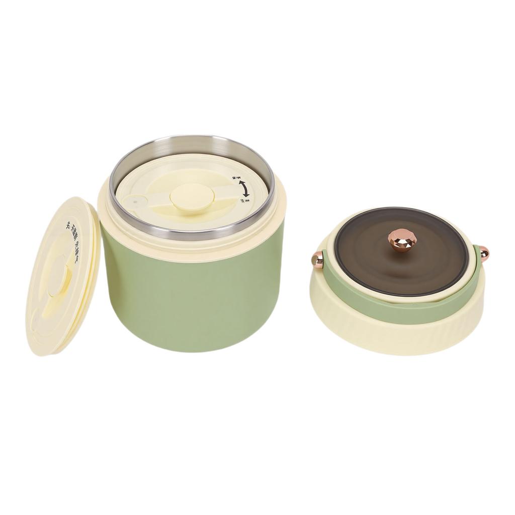Pote Térmico para Alimentos com Isolamento a Vácuo Aço Inoxidável 304 Portátil Marmita Térmica com Hashi e Colher para Adultos