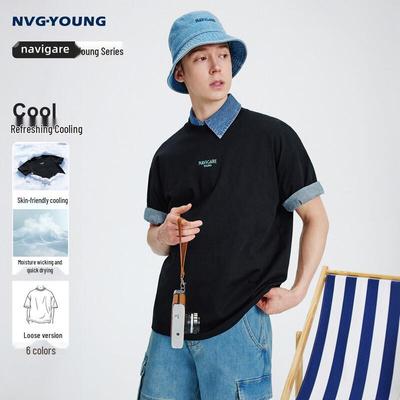 NVG·YOUNG Men's Cooling Round Neck Short Sleeve Tee