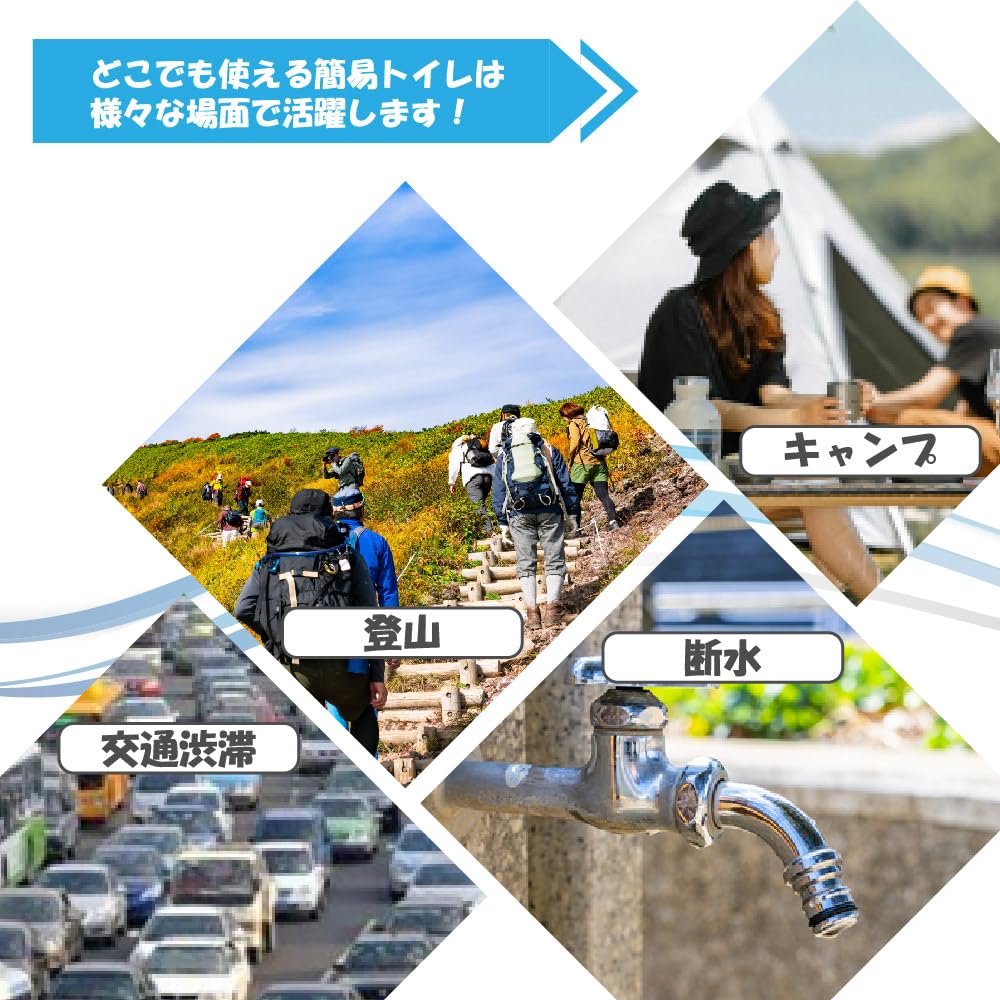 Foldable Emergency Outdoor Car Portable Easy To Emergency Compatible with Garbage for Emergency Suitable for and Toilet, Black, Toilet, Toilet,