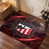 Athletic Bilbao Football Print Crystal Velvet Rug, Comfortable Water Absorbent Non Slip Indoor Floor Carpet
