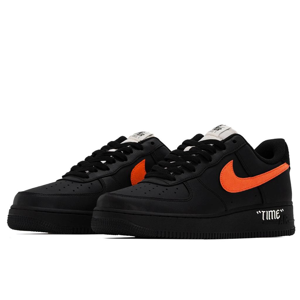 Nike Air Force 1 Guerriero Nero, Techwear Urbano Arancione Resistente all'Abrasione Resistente all'Abrasione Scarpe Basse da Skateboard HQ4987-010(SquadraA-)