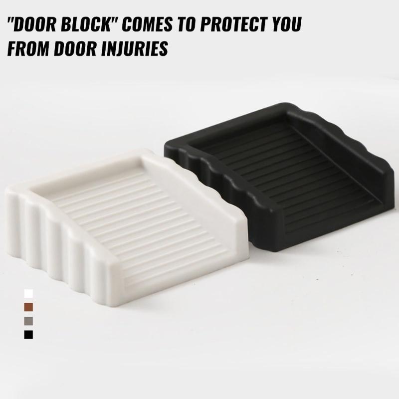 4Pieces Practical Door Stoppers Wedges Crafted from High Strength Rubber Materials for Effective Windproof Resistance