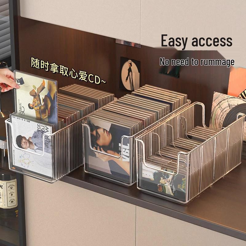 Schreibtisch-Aufbewahrungs- und Ausstellungsbox für CD und Schallplatten