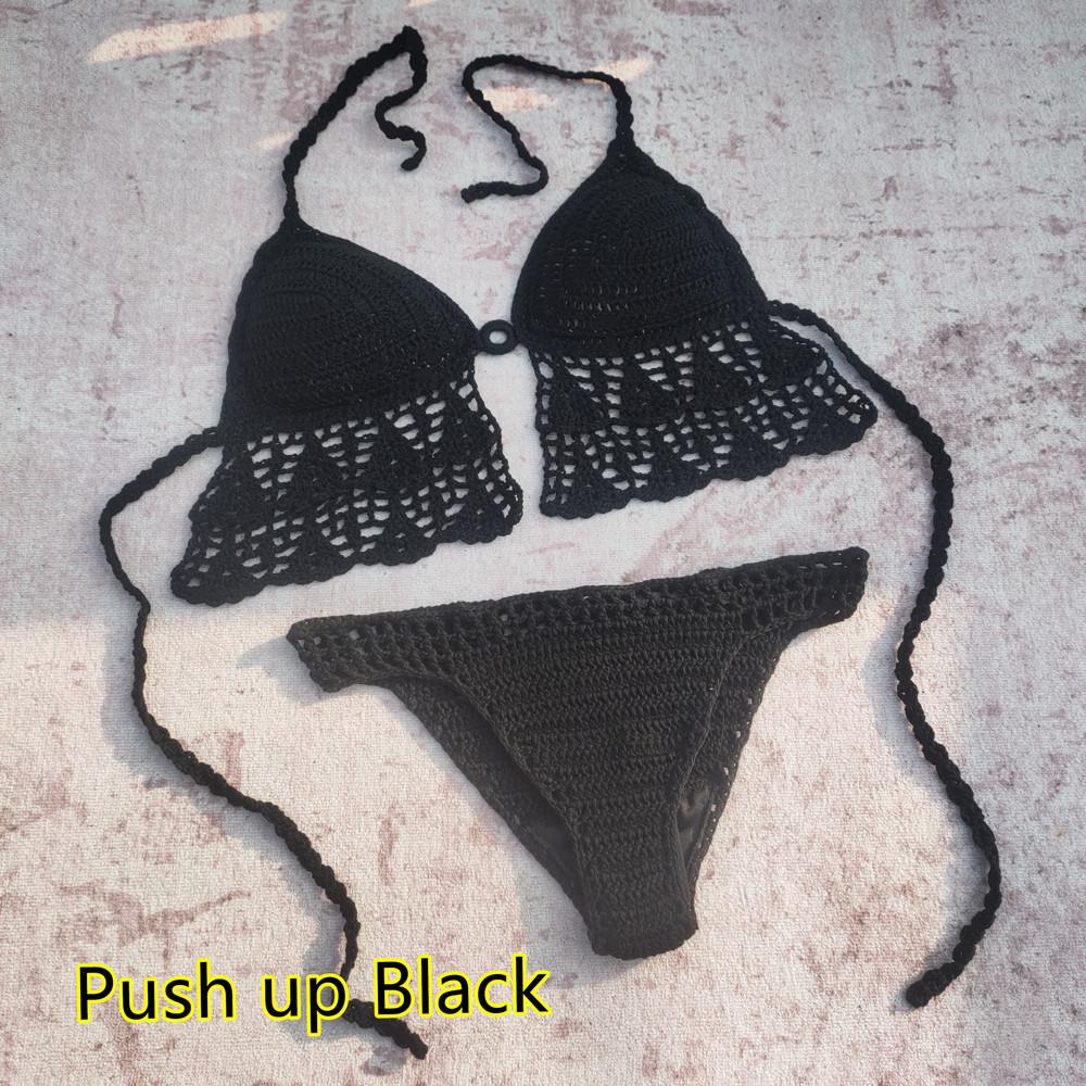 Handmade Crochet Bikini Top with Chest Pads