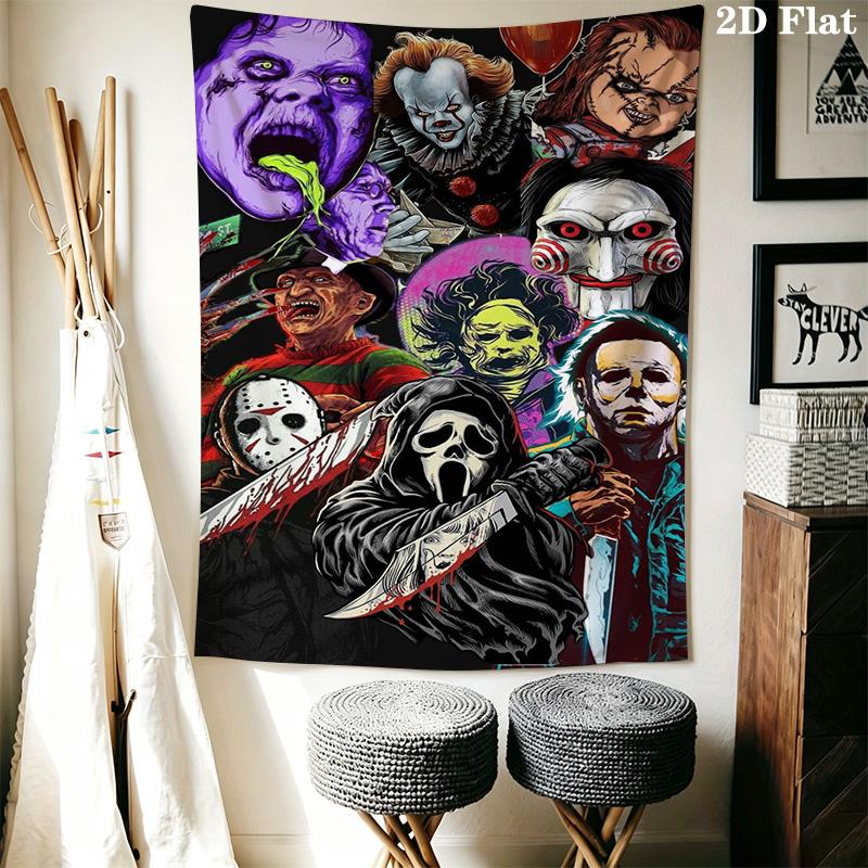 Horror Movie Characters Tapestry Tapestry Wallmounted Fashion Print Homestay Soft Decoration Tapestry Wall Decoration Work Of Art