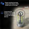 USB-Autolampe, Innenatmosphärenlicht, Retro-inspirierte Stimmungslampe, Glasflasche, kabellose Touch-LED-Autoinnenbeleuchtung