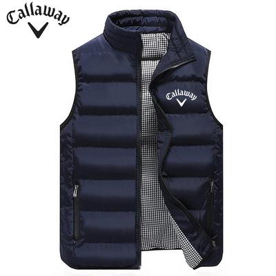 Veste sans manches en coton haut de gamme brodée Callaway, veste décontractée confortable à la mode pour hommes automne/hiver