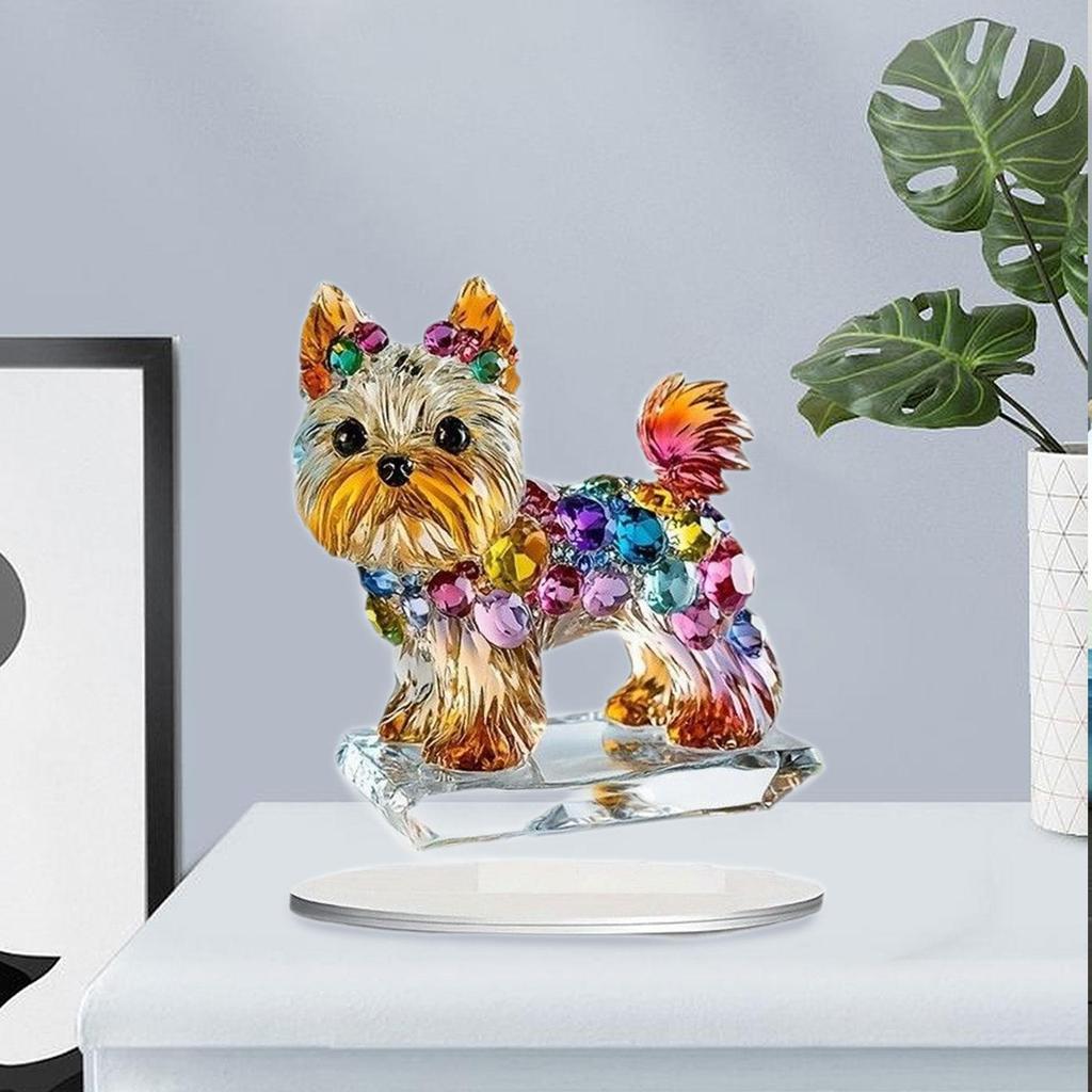 2D Animal Figurine Statue Gift Table Ornament Tabletop Sign Acrylic Desktop Plaque for Decorative Indoor Office