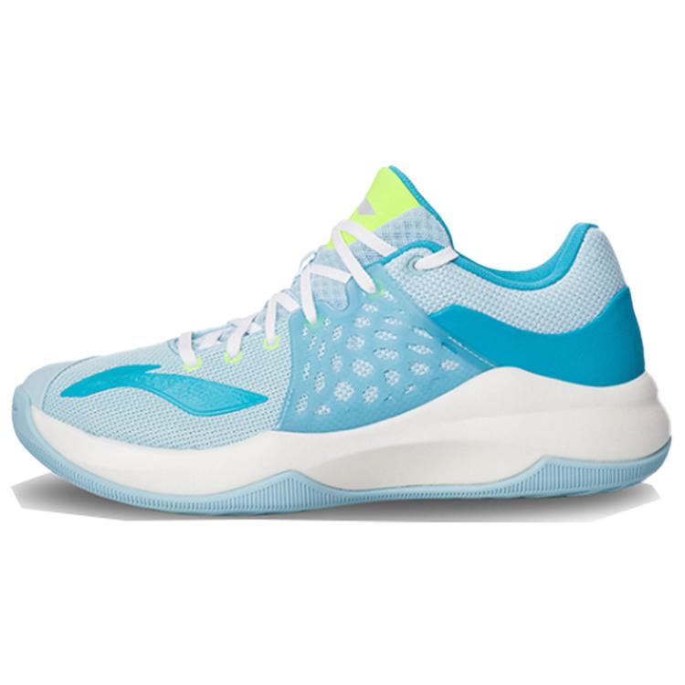 Li Ning SONIC TD Cushioning Slip Resistant Abrasion Resistant Low top Basketball Shoes Light Blue ABPQ035-3