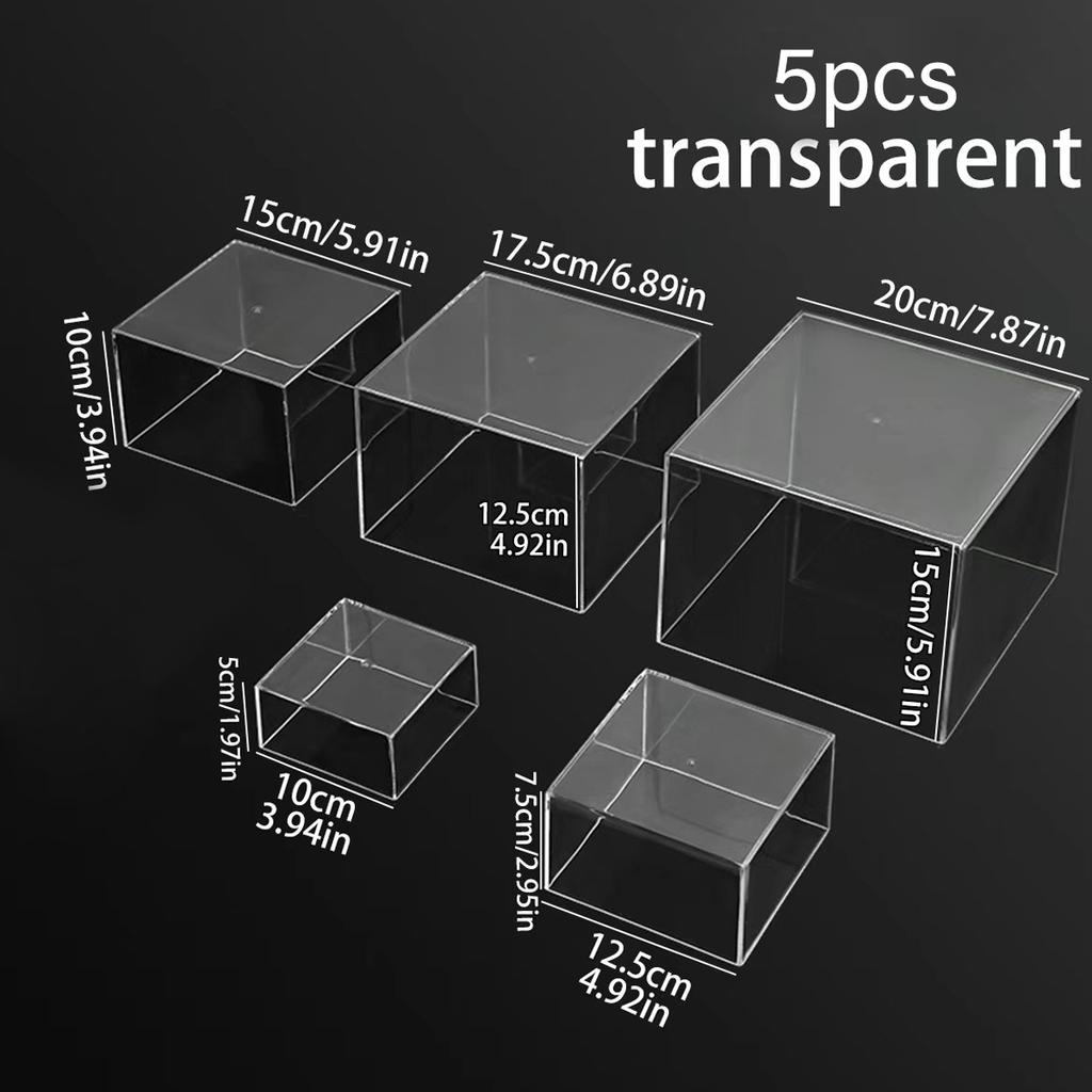 5pcs/6pcs acrylic white/transparent cake display rack suitable for business birthday banquets, weddingsholiday decoration racks
