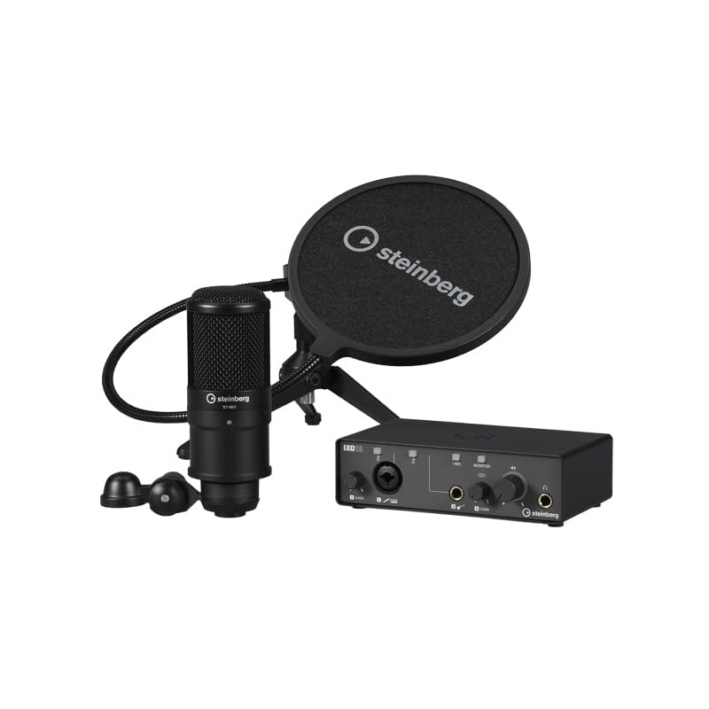

steinberg Аудіоінтерфейс Steinberg USB2.0 Комплект подкастів 24 біт/192 кГц Набір штативів для мікрофона IXO Podcast Pack IXO12 B PS PACK