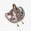 Fashion Niche Light Luxury One-shoulder Crossbody Bag Thousand Birds Check Small Round Bag Length 13cm Wide 8.5cm High 17cm