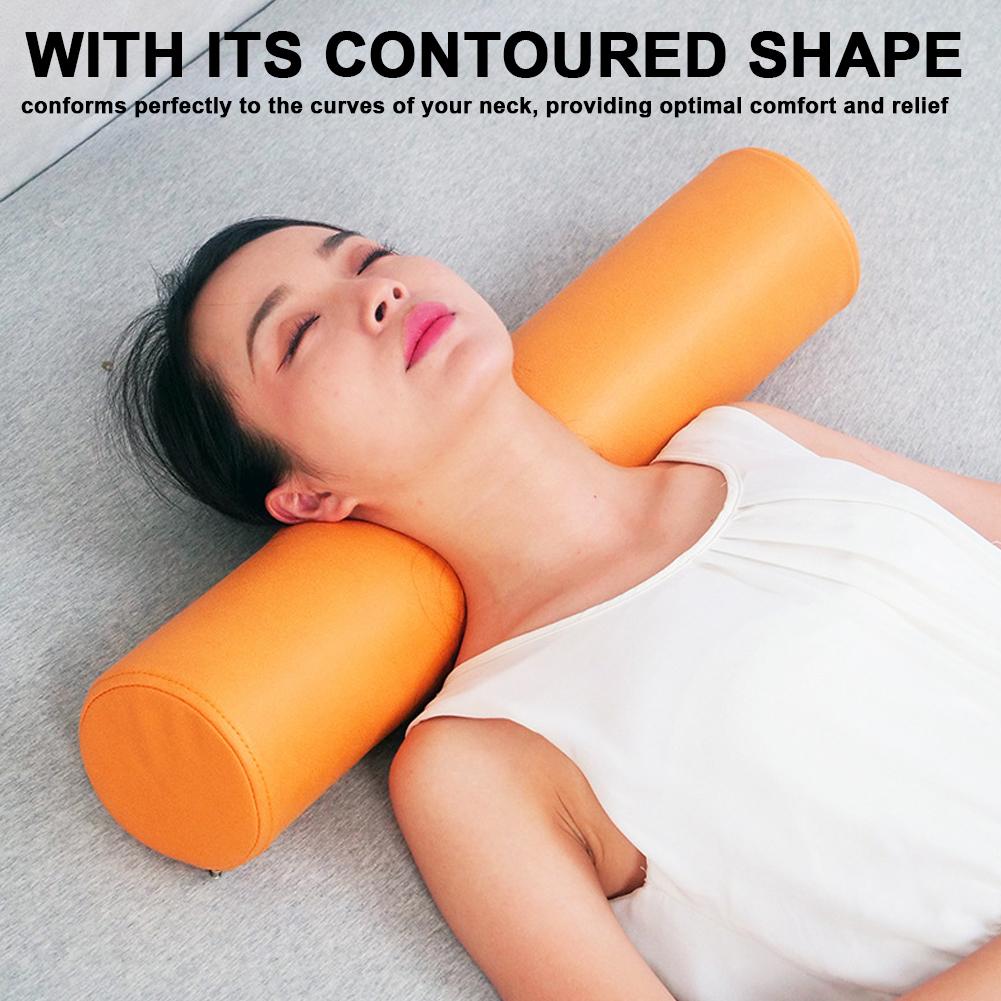 Zervikale Nackenrolle Kissen Memory Foam Kissen Zylinder Rundes Kissen 19,7x3,9in mit waschbarem