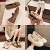 Small Man Inner Height Increase 5cm French Ballet Fluffy Shoes Women Wear Velvet Gentle Mary Jane Single Shoes In Winter