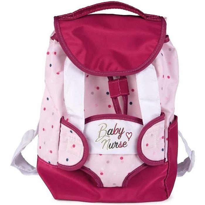 Sac à Dos Porte-Bébé et Porte-Biberon Smoby Baby Nurse - Rose - Pour Enfant de 3 ans et plus