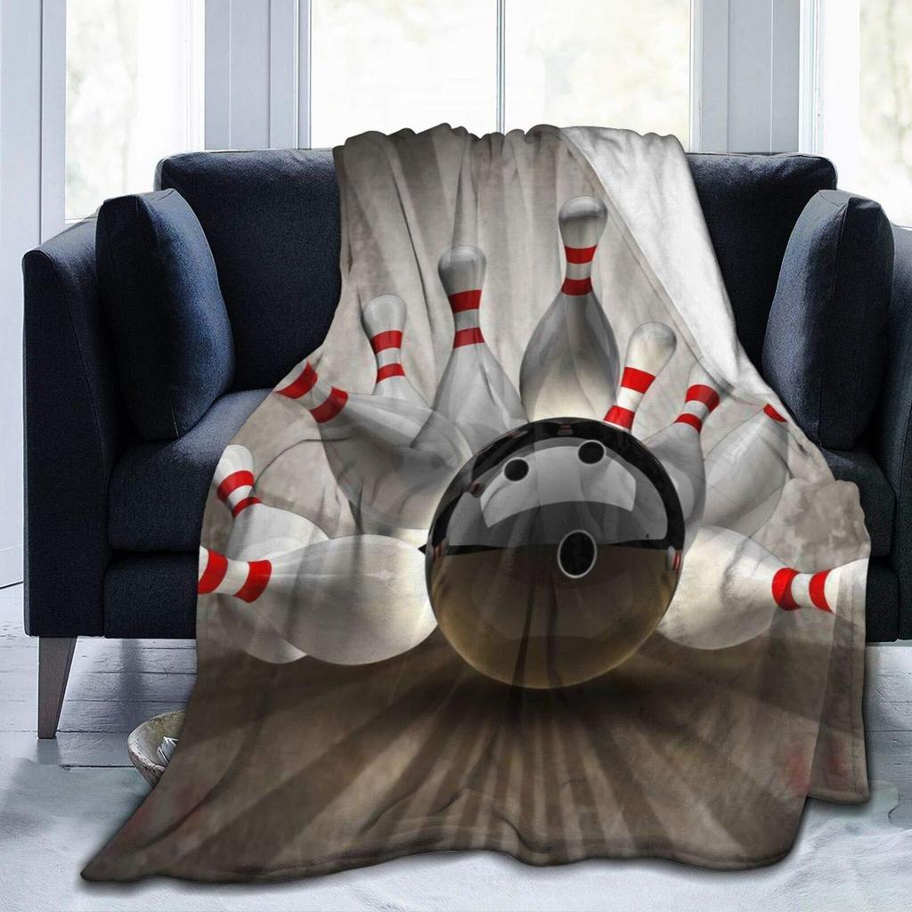 Bowling Sport Revival Digital-printed Polyester Bedroom Velvet Flannel Soft Sofa Cover Blanket Fleece Soft Sofa Cover Blankets
