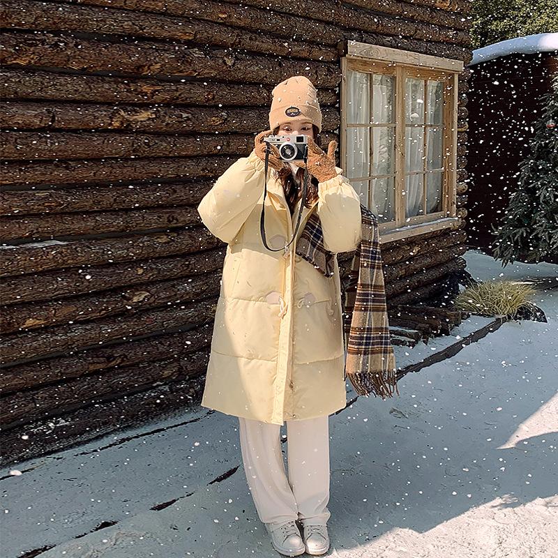 

Средняя и длинная колледж пуховая хлопковая одежда женская зимняя одежда новая хлопковая одежда маленькая куртка с капюшоном студенческая куртка XL