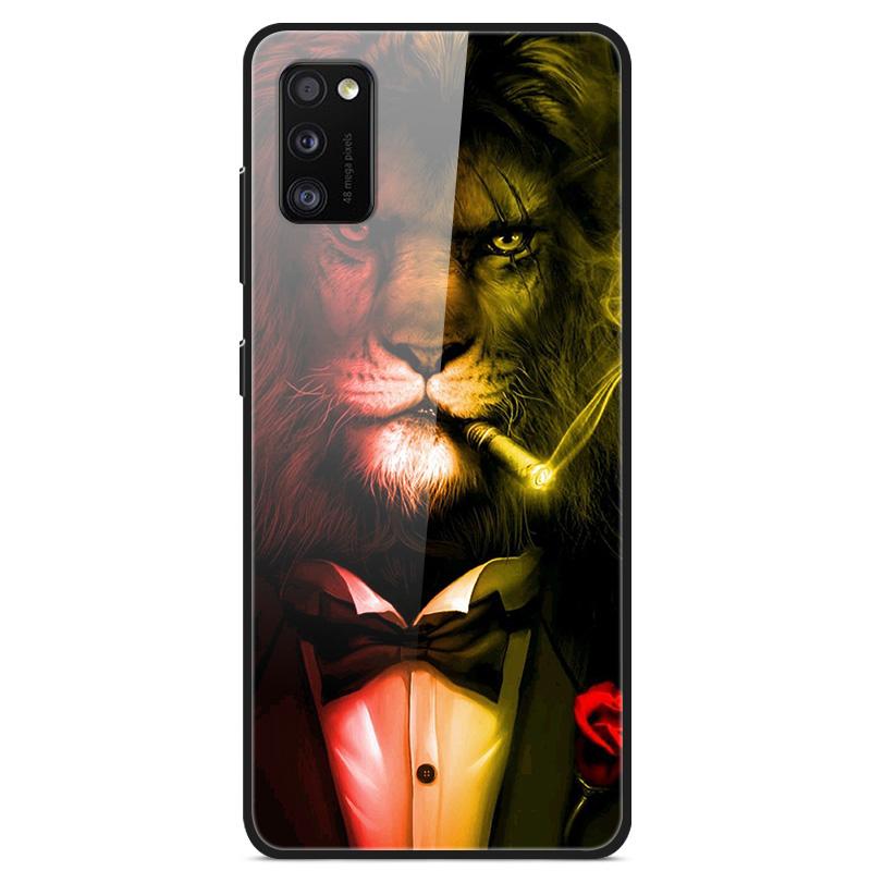 Para Samsung A41 Funda A31 A71 A51 Cristal Templado Cubiertas Traseras Rígidas Para Samsung Galaxy A51 Fundas de Teléfono Fundas Protectoras Coque A 41