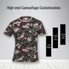 Men's Camouflage Cotton Short Sleeve T-Shirt: Military-Inspired Round Neck Top with Special Forces Print.