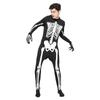 Halloween Men Skeleton Jumpsuit Costume Luminous Skull Skin Full Body Tights Suit