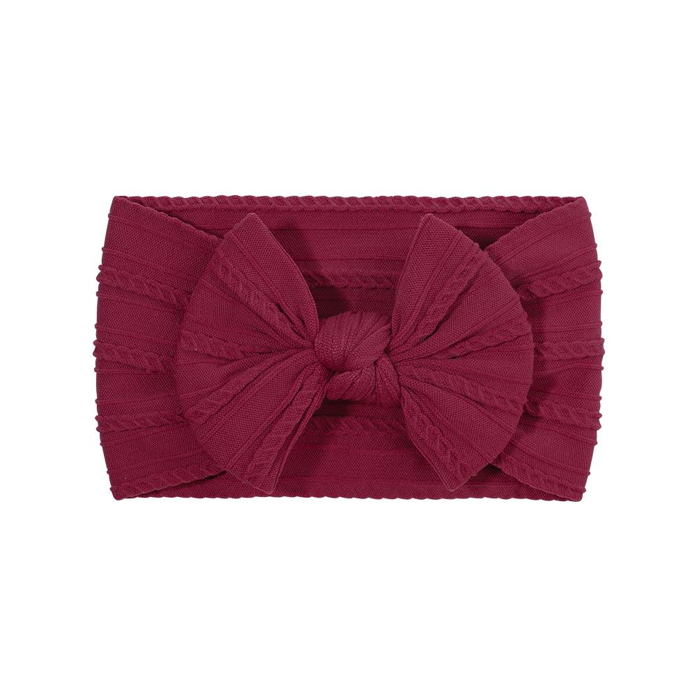 PANTONE Solid Color Bows Headband for Baby Girls Elastic Hair Band Cotton Bowknot Turban Kids Headwear Baby Hair Accessories
