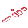 4PCS Air Conditioning Outlet Vent Trim Red Central Console Dash Air Vent Decorative Frame Protection Cover