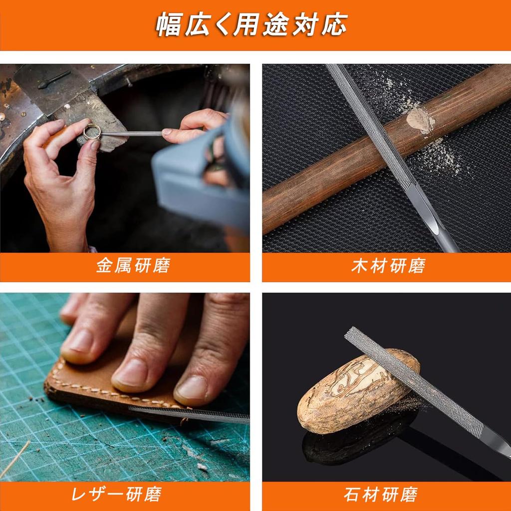 CUTEONEE Zestaw 12 sztuk pilników diamentowych i żelaznych do precyzyjnego ostrzenia noży i majsterkowania, z pędzelkiem i torbą do przechowywania, Metal, Obróbka drewna, Ostrzenie,