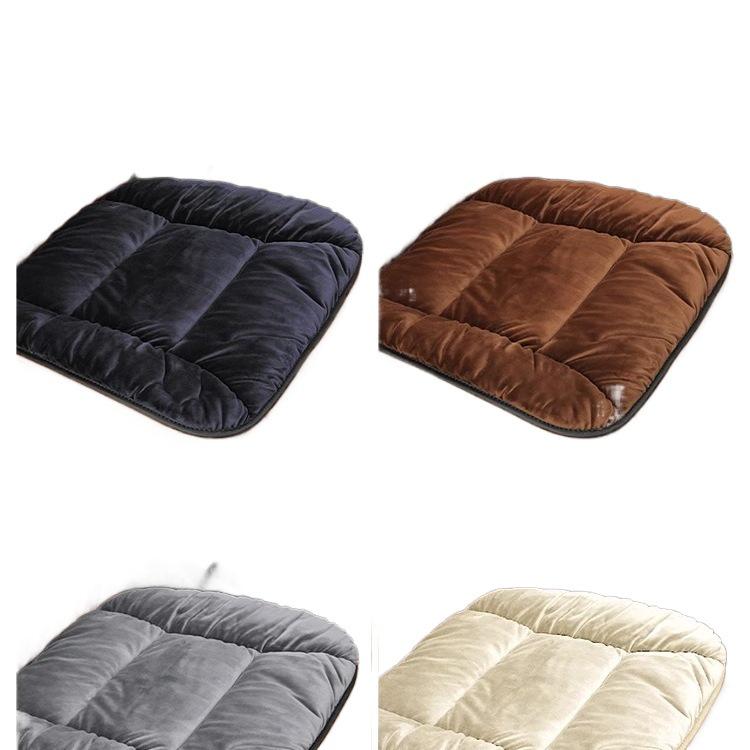 Winter Plush Car Seat Cushion Set: Thickened Warm Three-Piece Short Plush for Rear Row
