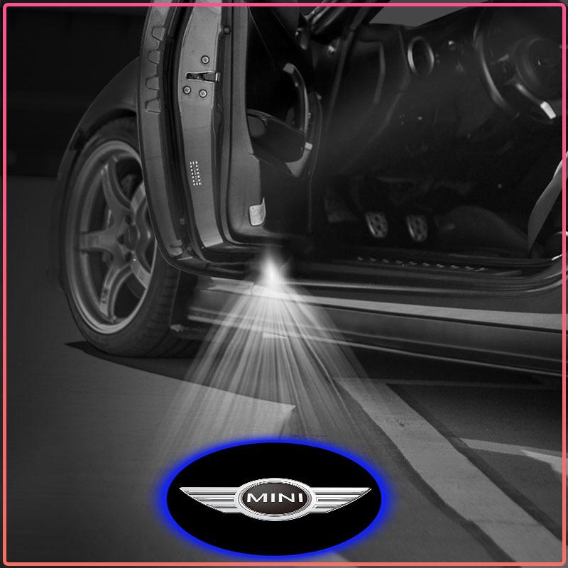 2Pcs Auto LED Door Welcome Projector Lights Wireless Ghost Shadow Step Light For MINI Cooper Fridge One S F56 R57 R58 R60 JCW Countryman Clubman