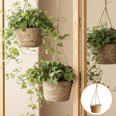 Suporte de vaso de flores para planta, feito à mão, tecido interno e externo, decoração de casa